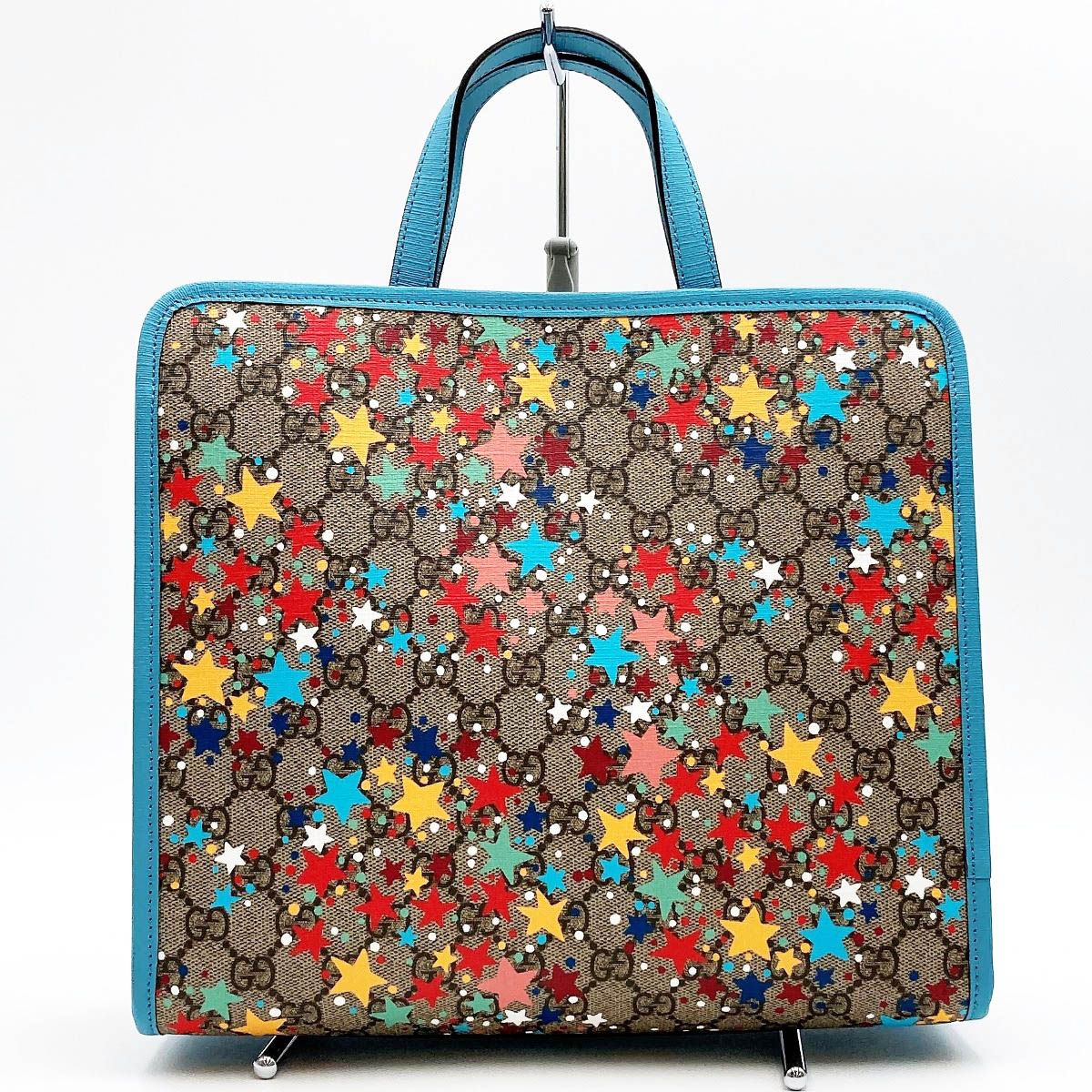 超美品 GUCCI グッチ GGスプリーム スター トートバッグ ハンドバッグ 