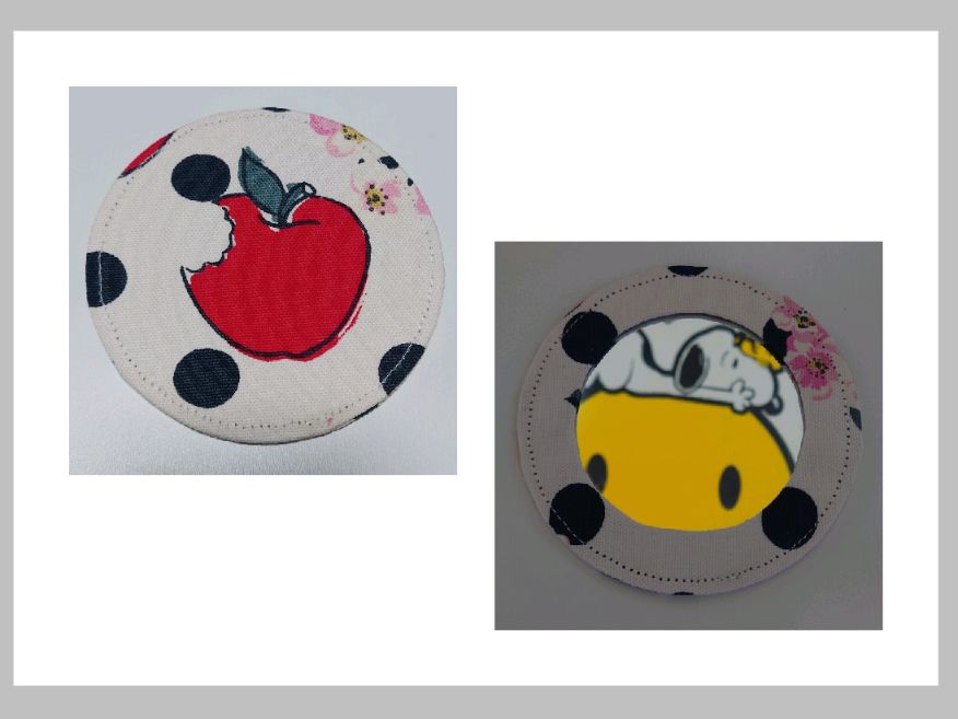 白雪姫  コンパクトミラー キャスキッドソン はぎれ【ハンドメイド】 白雪姫 コンパクトミラー キャスキッドソン はぎれ