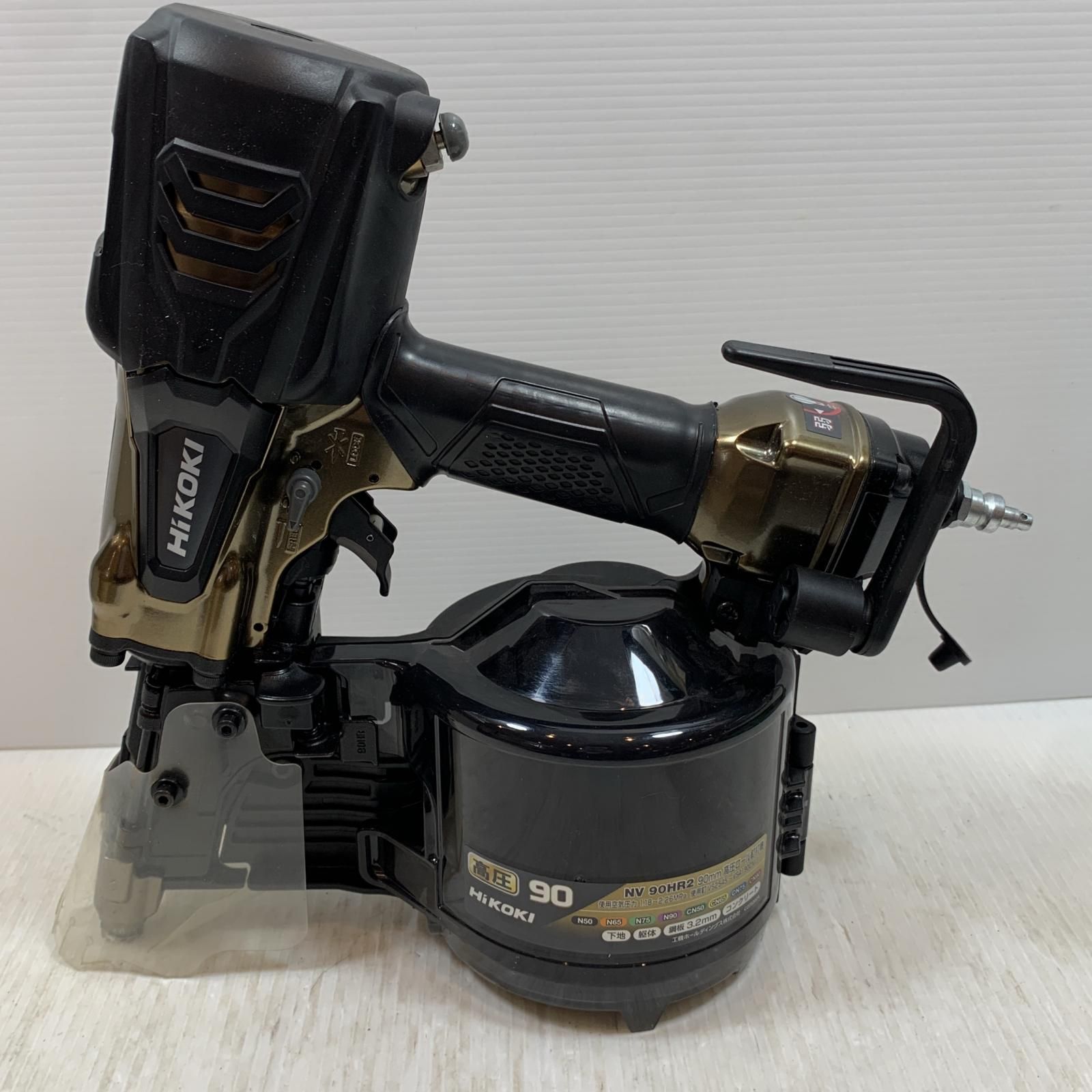 κκHiKOKI ハイコーキ エアツール エア釘打ち 高圧 C356518 NV 90HR2 ブラック×ゴールド