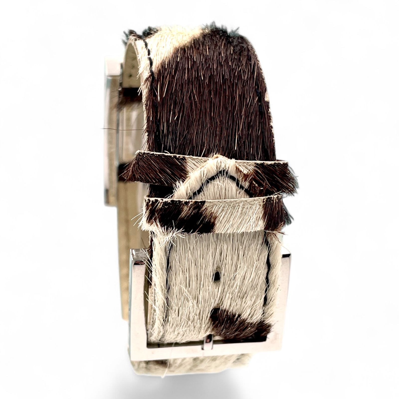 極美品 □ FENDI フェンディ レディース腕時計 スクエア ハラコ