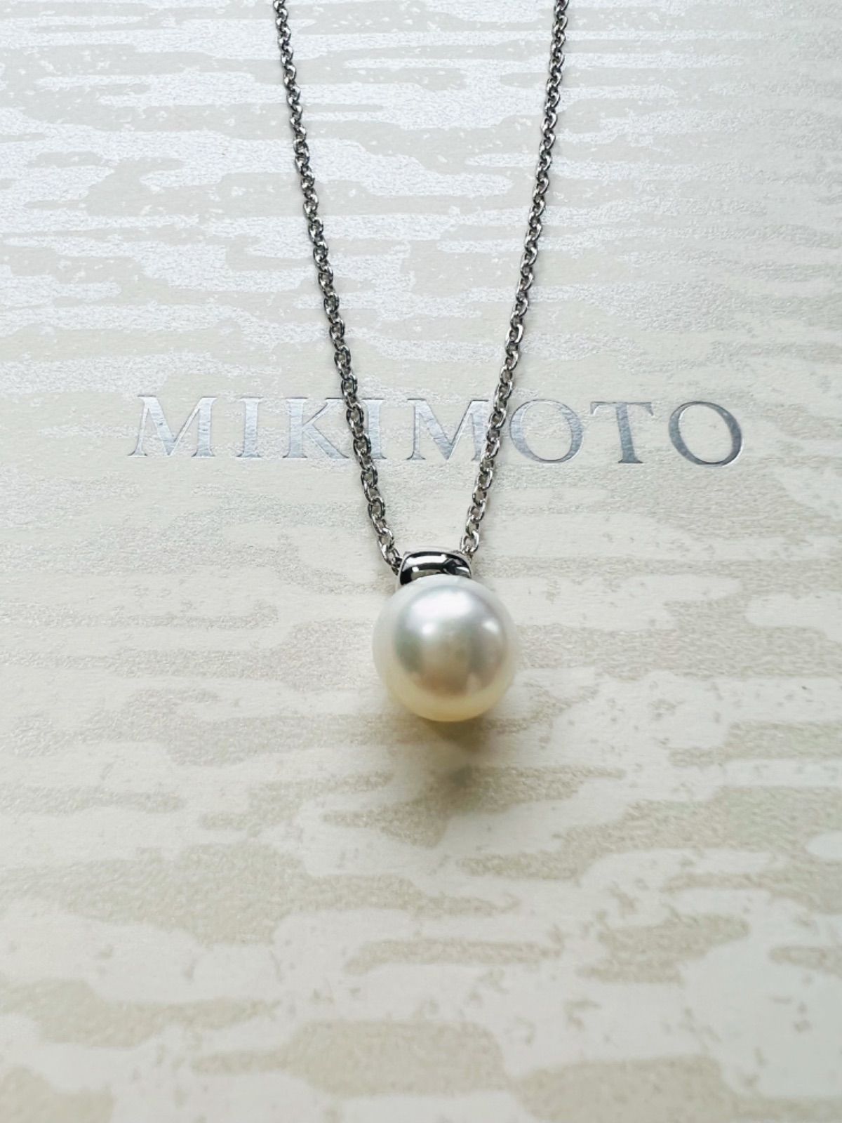 パールの大きさは約83mmMIKIMOTO ミキモト　一粒パールネックレス　シルバー