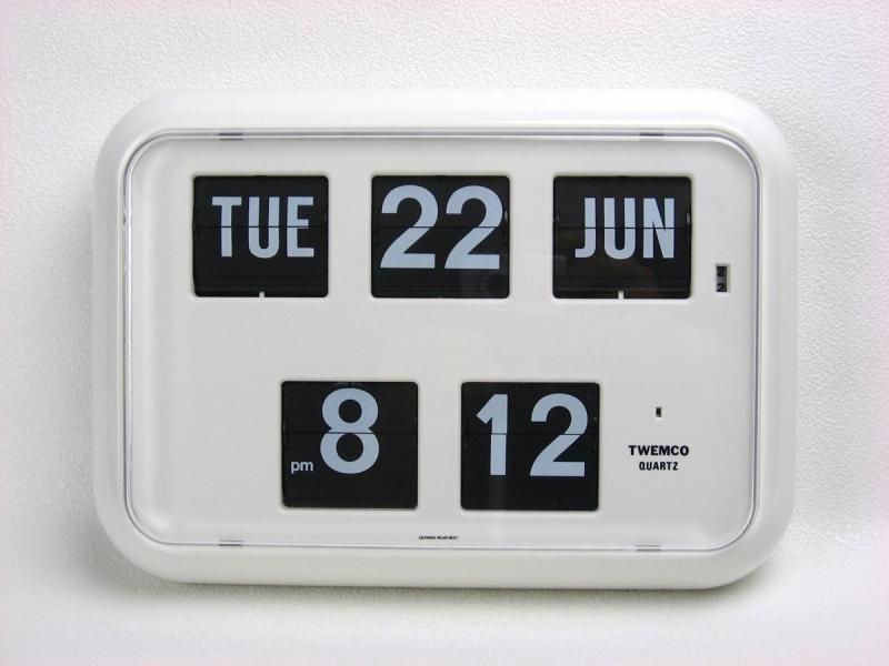 TWEMCO フリップクロック ホワイト 美品 TWEMCO フリップクロック