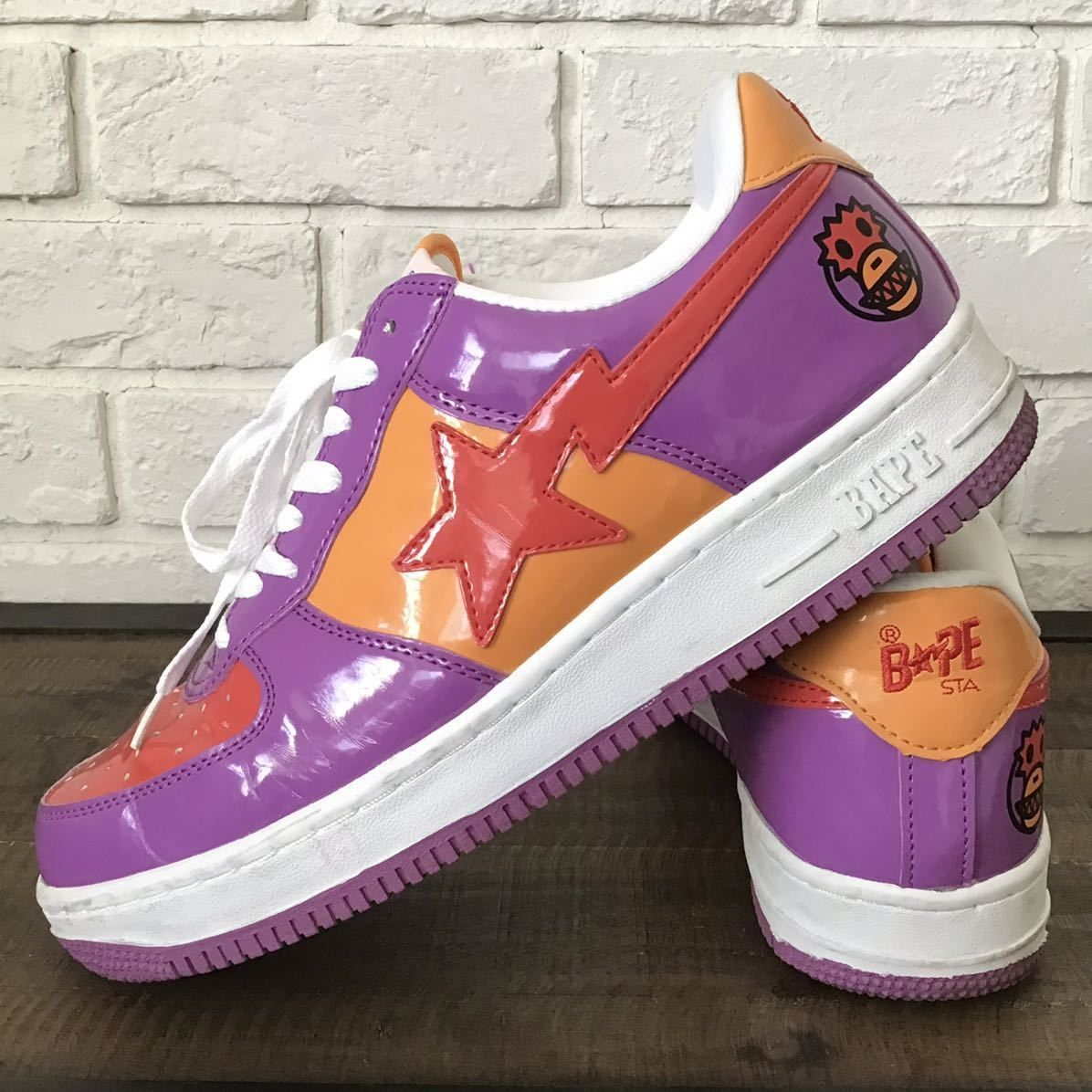 BAPESTA エナメル スニーカー 28.5cm US10.5 a bathing ape BAPE STA shoes sneakers エイプ  ベイプ アベイシングエイプ ベイプスタ