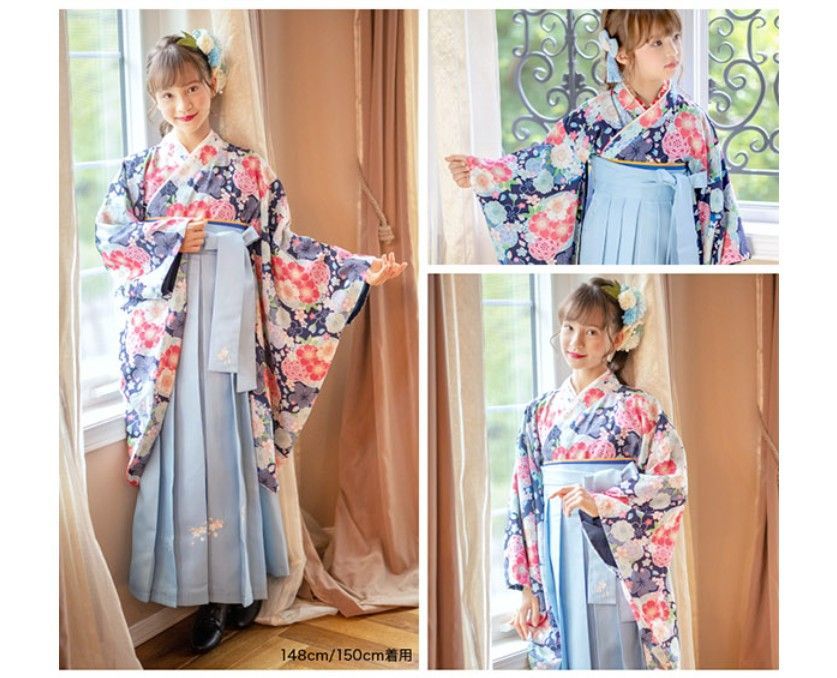 Yu様用　女児袴・キャサリンコテージ【150cm】 HAKAST18-B4】着付け簡単袴セット 刺繍入り 京都絵師描き下ろし