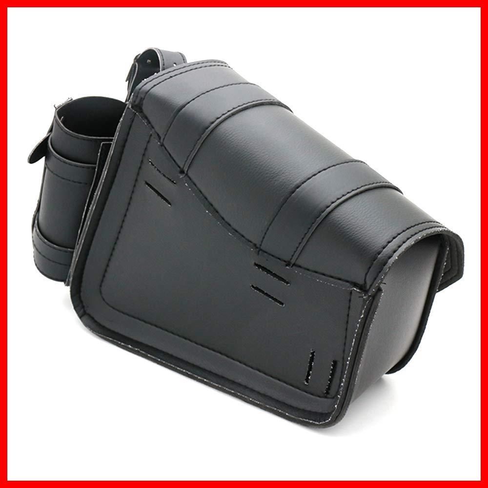 ONGMEIL ユニバーサルオートバイバッグオートバイサドルバッグ革PU