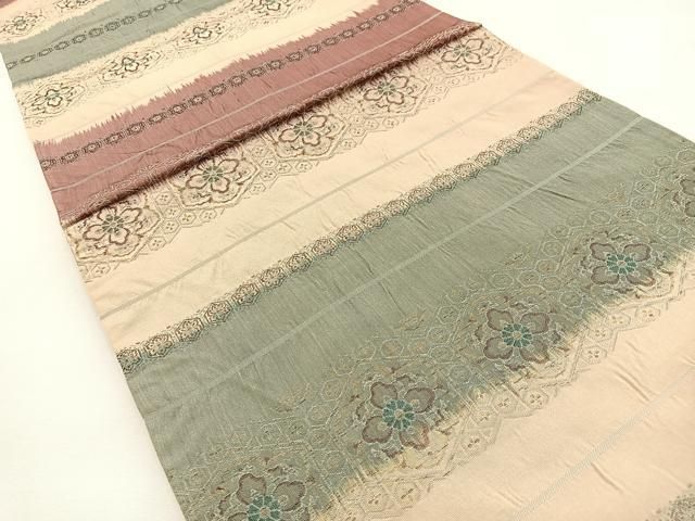 専用◼︎C1128高級袋帯 正絹 絵皿文 亀甲花菱文 テーブルランナー〜280cm 東洋佐々木ガラス KIRIKO Glass / とうようささきガラス 八千代
