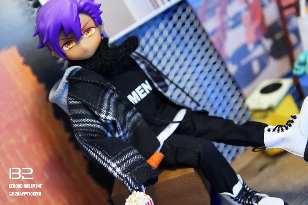 オビツ 24 ビートゥーショップ CHECK WHO フーディーセット ブラック