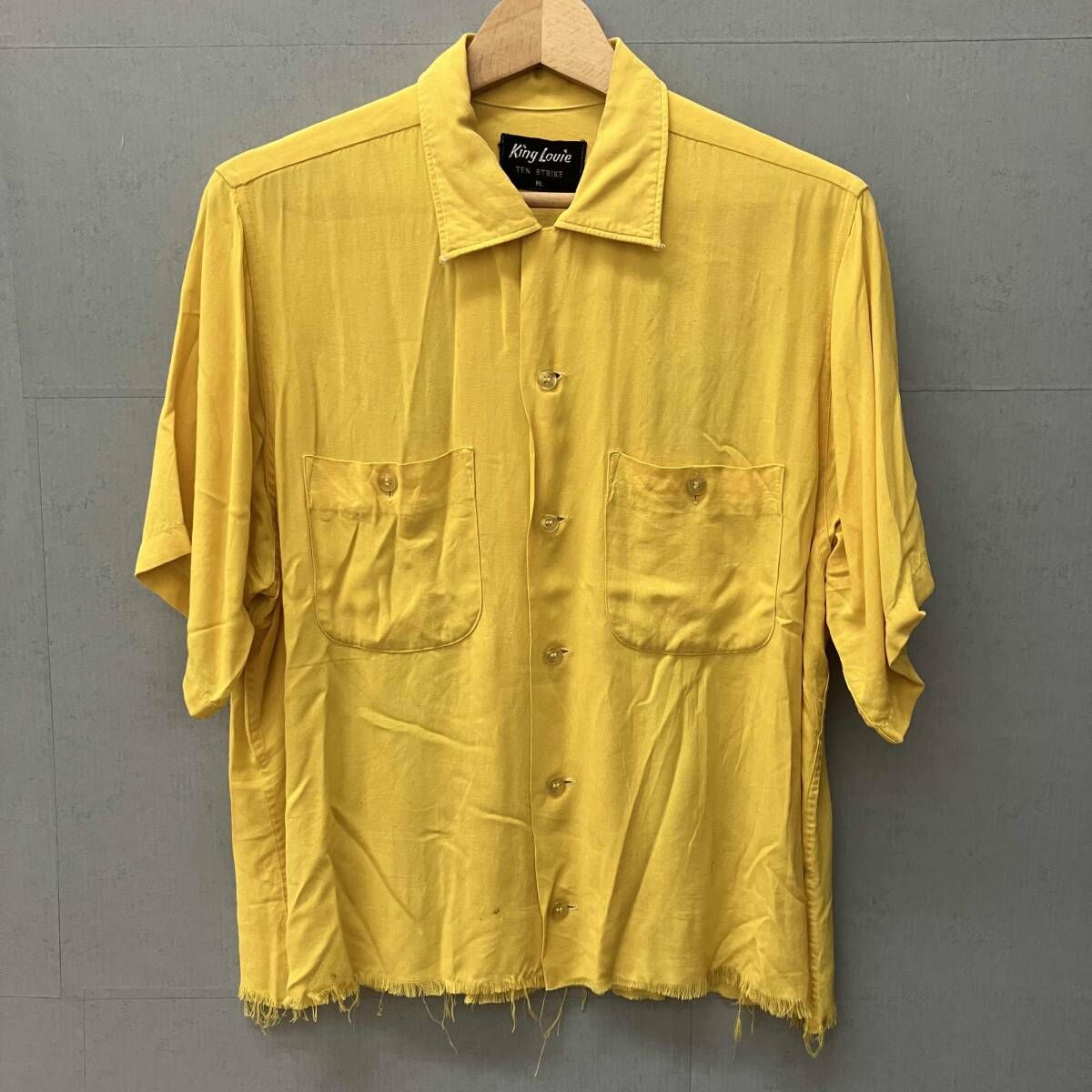 King Louie キングルイ 半袖シャツ イエロー ボウリングシャツ 1950~60年代