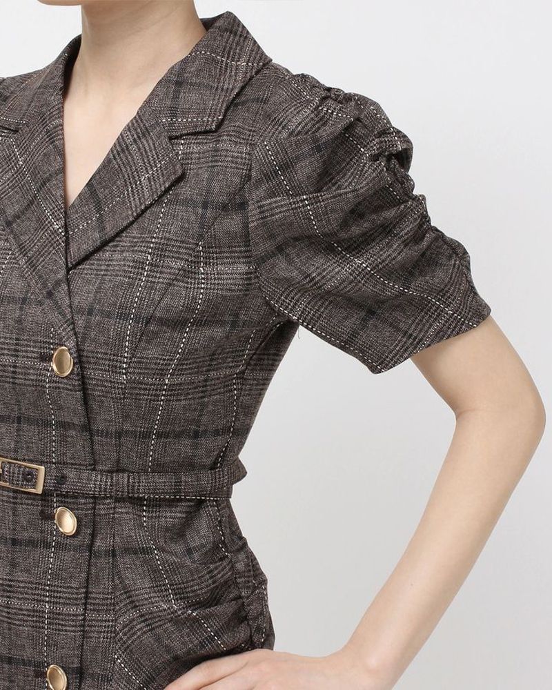 リゼクシー ヘムフリルテーラードミニワンピース