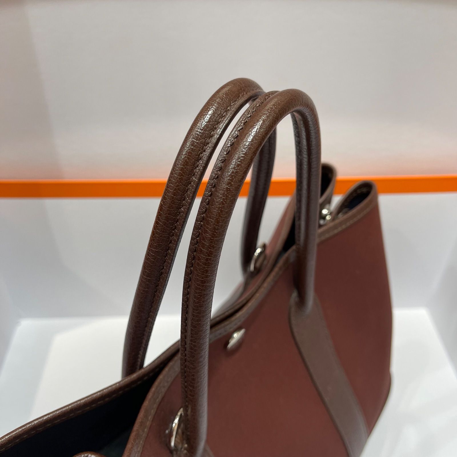 美品】HERMES エルメス ガーデンパーティTPM 30 ストラップ付き トワル 