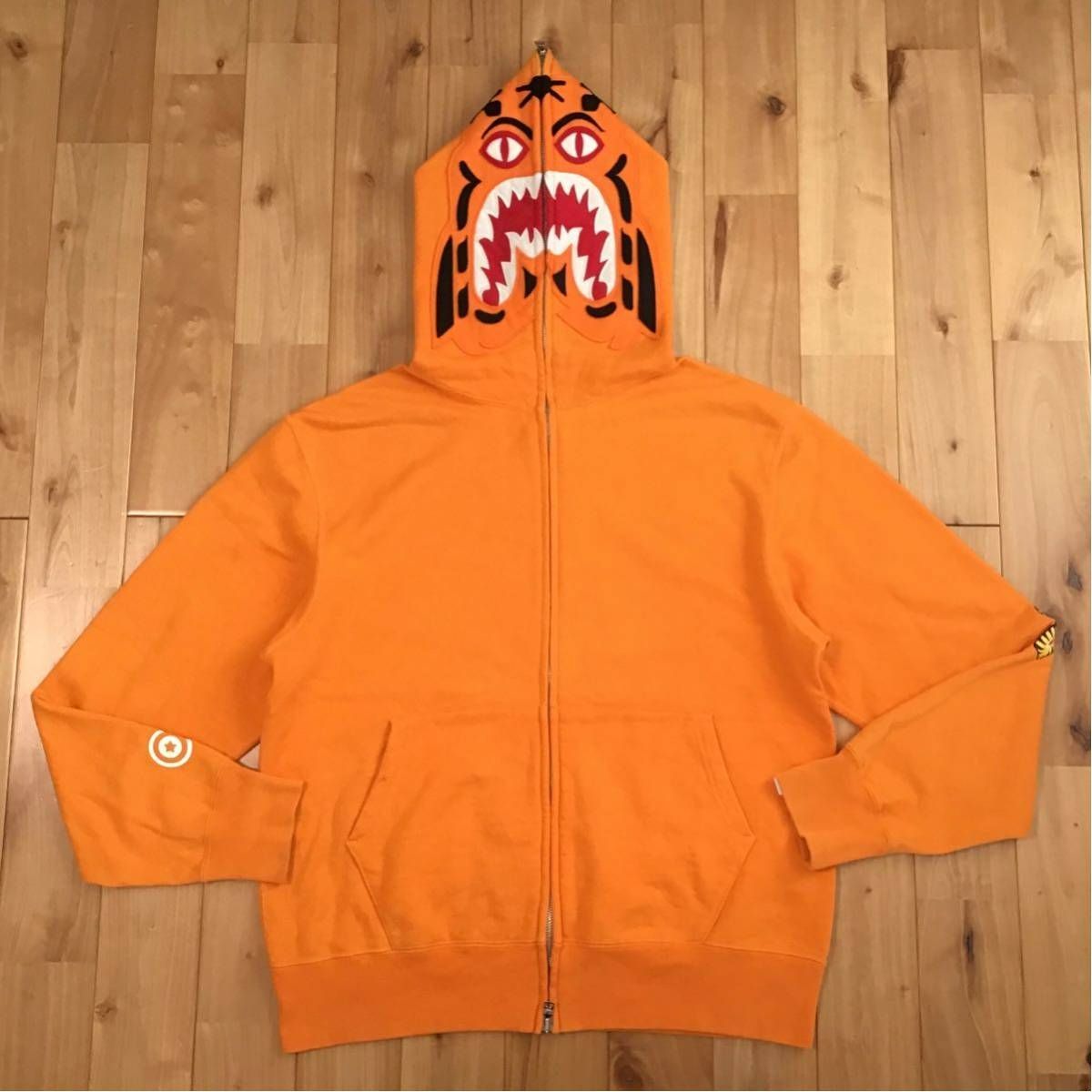 ★初期★ タイガー パーカー Sサイズ orange tiger full zip hoodie a bathing ape BAPE エイプ ベイプ  アベイシングエイプ NIGO