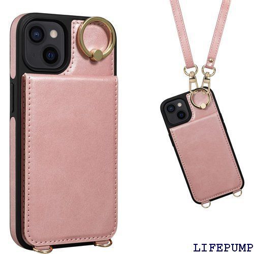 Shlybaay iPhone 13 ケース 背面 手帳型 カードケース iPhone13 手帳型ケース カード収納 背面ケース ショルダー ストラップ PUレザー 肩掛け 斜め掛け スタンド アイホン あいほん 13 ケース 可愛い 