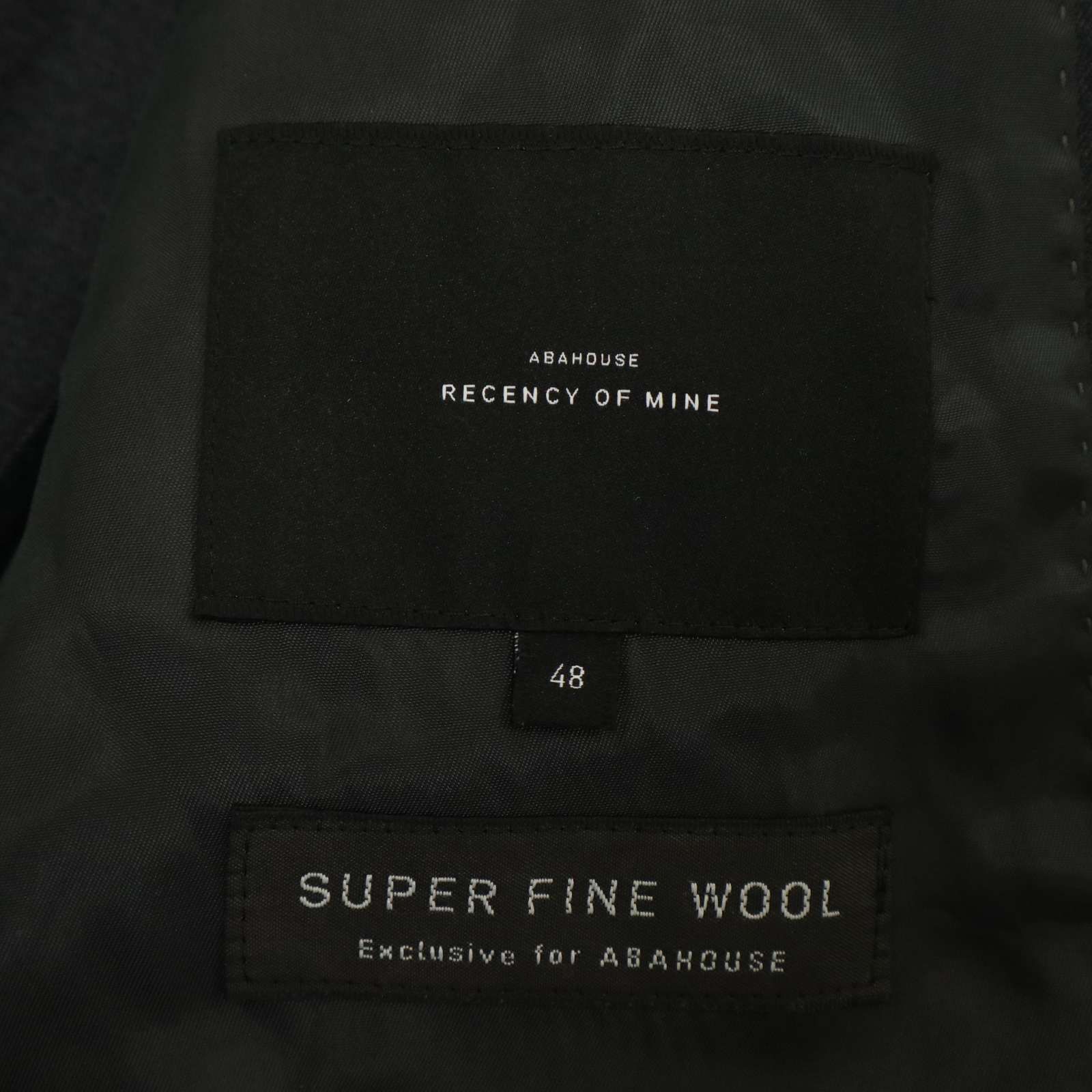 RECENCY OF MINE アバハウス 通年 SUPER FINE WOOL 背抜き☆ アンコン 