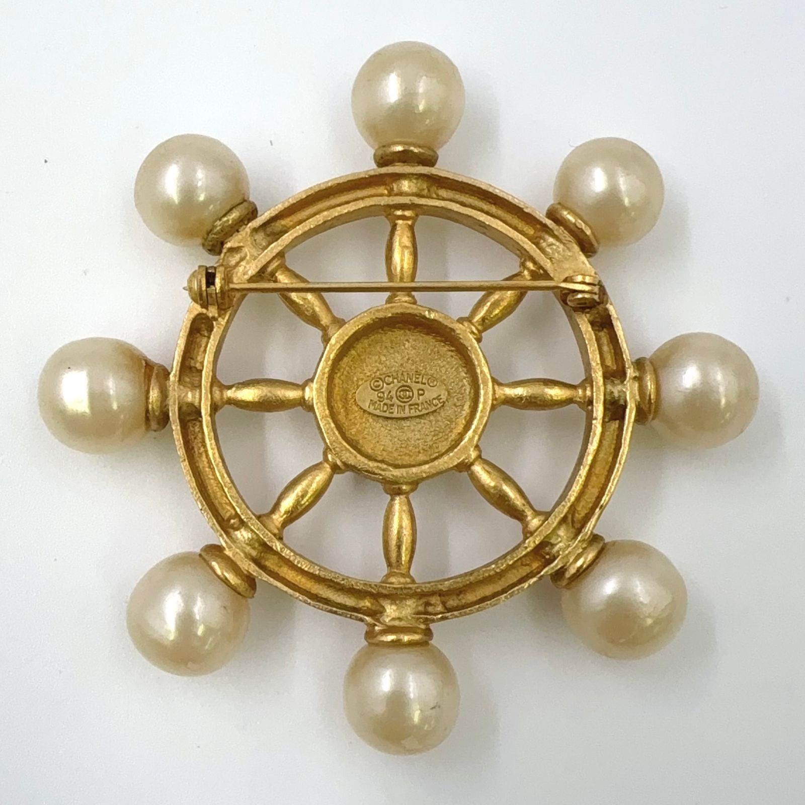 シャネル ココマーク ブローチ ゴールド 船舵