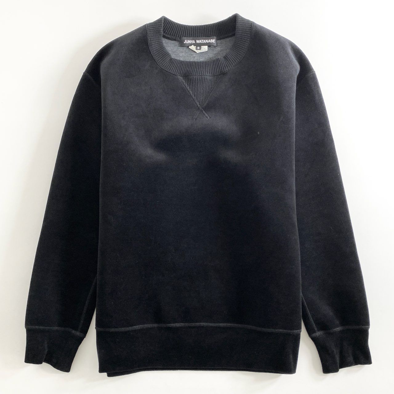 JUNYA WATANABE COMME des GARCONS - 54e14 JUNYA WATANABE COMME des GARCONS ジュンヤワタナベ コムデギャルソン ベロア生地 スウェット トレーナー AD2022 サイズS ブラック 秋冬 54e14 JUNYA WATANABE COMME des GARCONS ジュンヤワタナベ