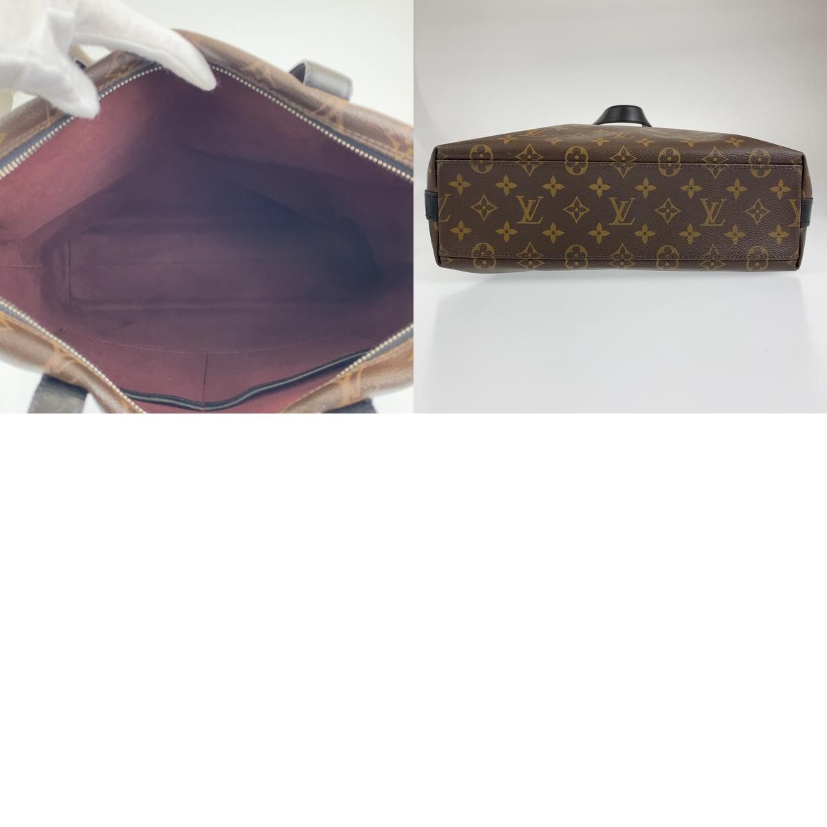 LOUIS VUITTON ルイヴィトン モノグラム キタン ブラウン 茶 シルバー金具 PVC M40388 トートバッグ ショルダーバッグ メンズ  404014 【中古】【中古】