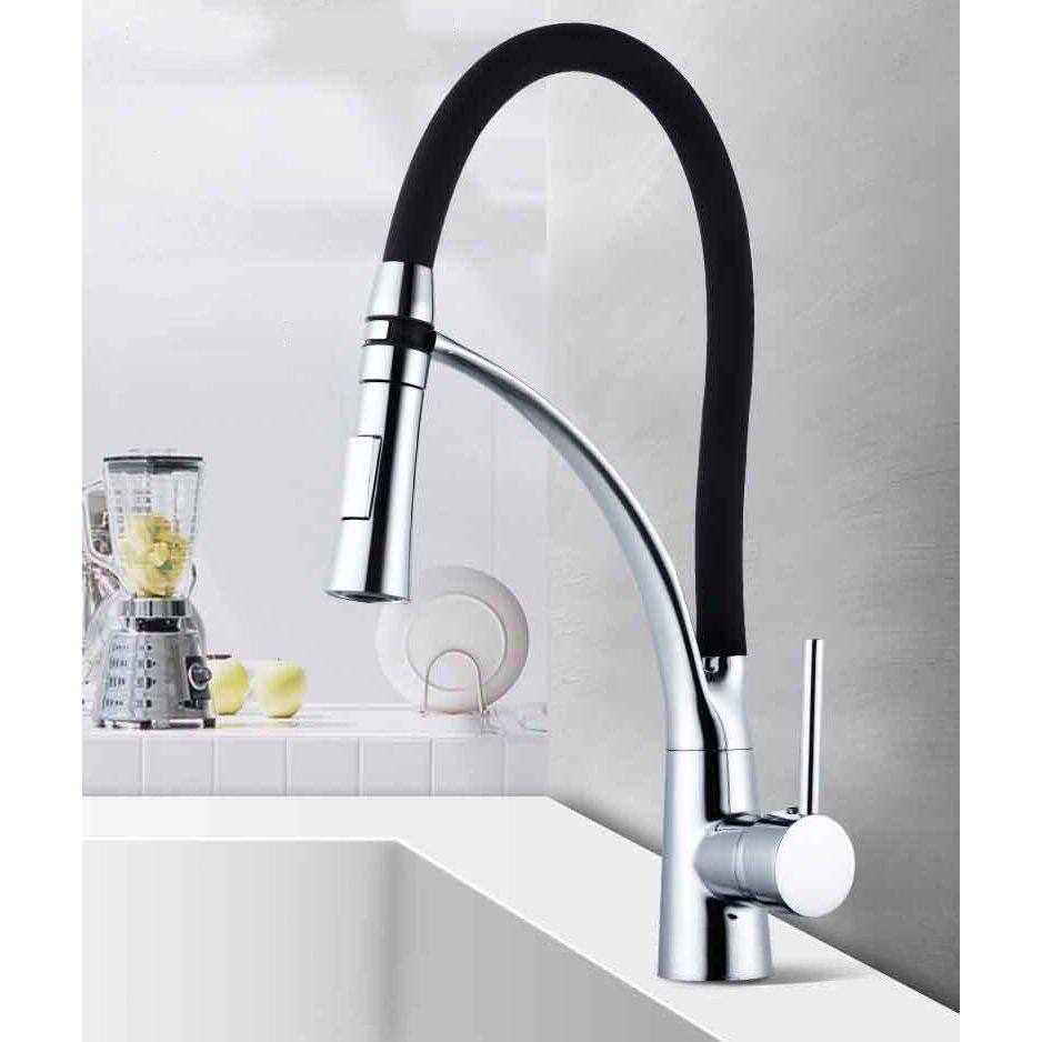キッチン蛇口 キッチン用水栓 シングルレバーステンレス蛇口 伸縮ノズル 360度回転 冷温切り替え 2wayの吐水式 SKLAD-KIRPICHA_RU