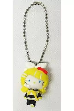中古】キーホルダー・マスコット(キャラクター) 鏡音リン ハローキティ 