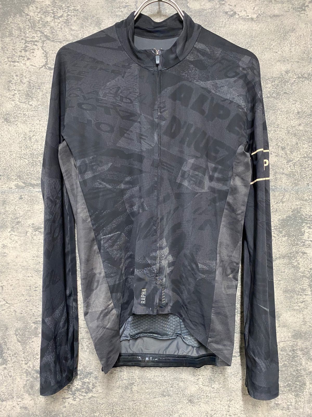 JM647 ラファ Rapha PRO TEAM LS TRAINING JERSEY RACE PRINT PACK 長袖 サイクルジャージ 黒 M