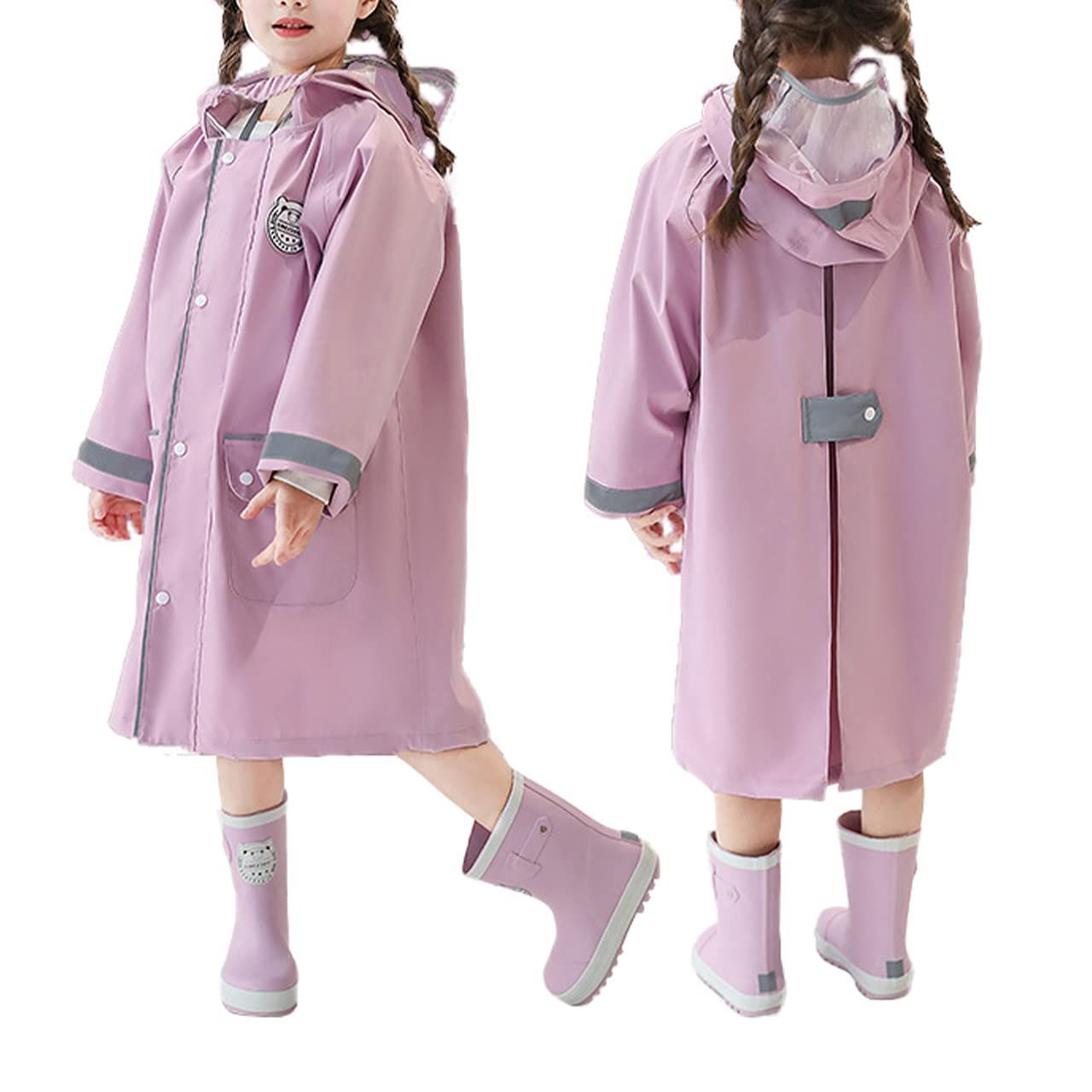 【在庫処分】ランドセル対応 子供 男の子 防水 女の子 カッパ 雨具 通園 キッズ 通学 レインコート シンプル [アイムトゥイーク] 収納バッグ付き