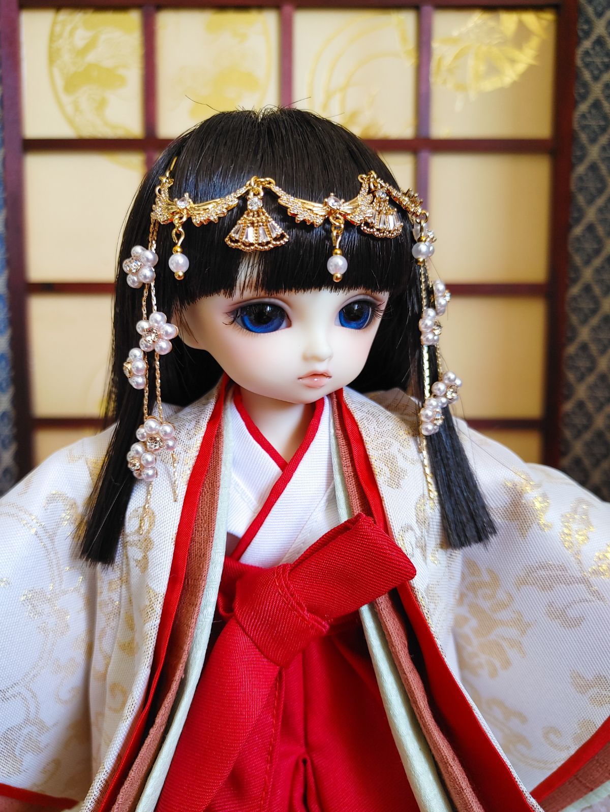 新》スーパードルフィー 幼SDサイズドレス 幼SD着物 ドール巫女服 着せ ...