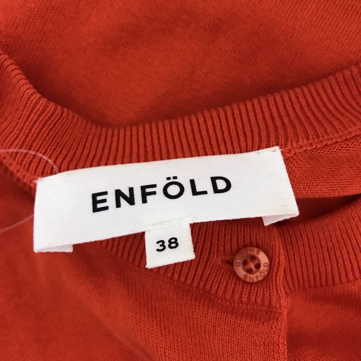 ENFOLD(エンフォルド) カーディガン サイズ38 M レディース - レッド 長袖