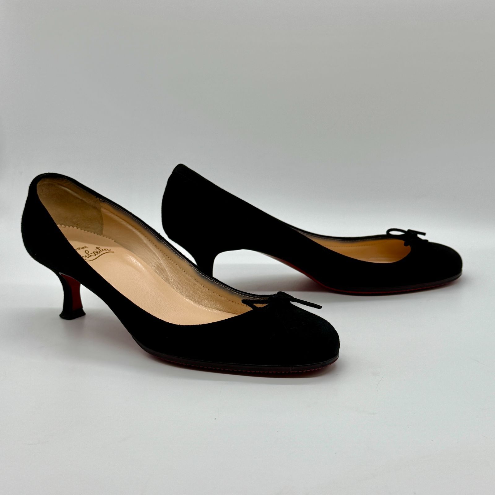 美品】クリスチャンルブタン Christian louboutin ローヒール バレエ