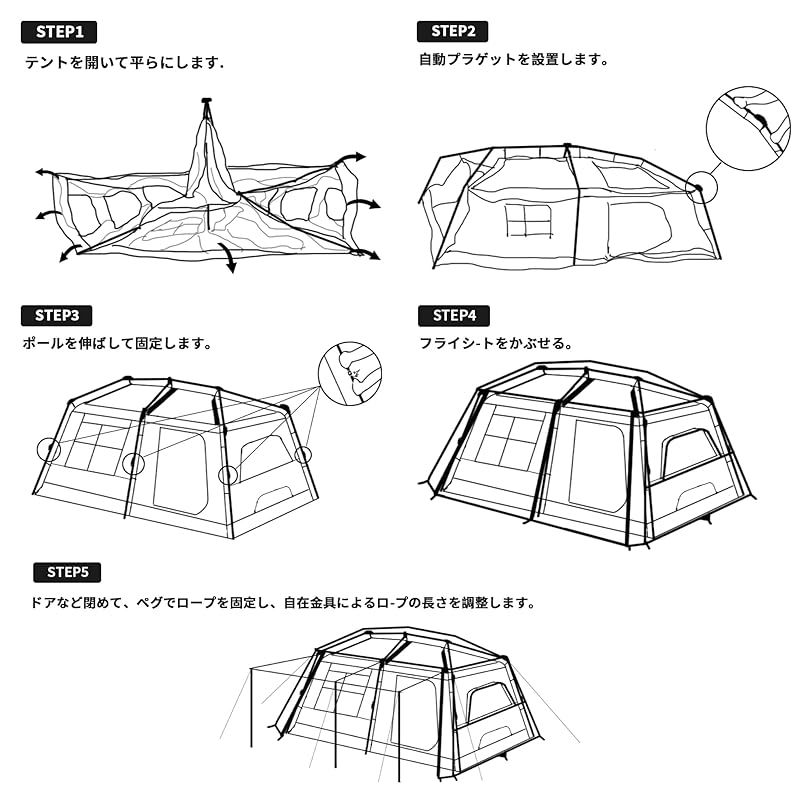 ロッジ型テント