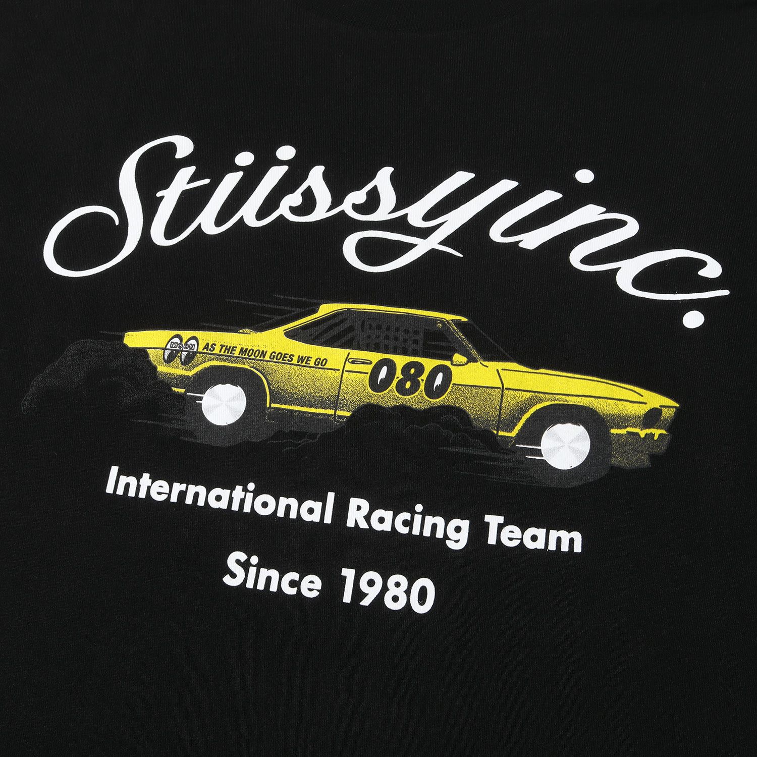 美品 STUSSY ステューシー Tシャツ サイズ:XL MOONEYES レーシングカー 