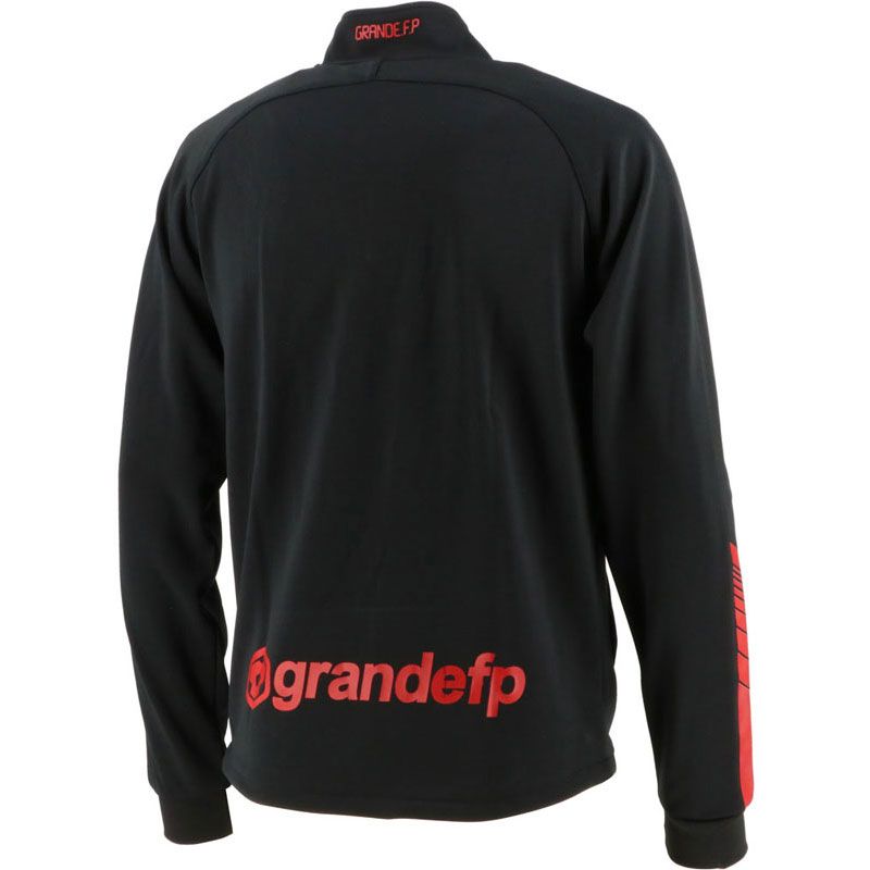 GRANDE.F.P グランデエフピー GRANDE.F.Pハイパー.ハーフジップ.ストレッチジャージジャケット フットサル ＷＵＰニットジャケット gfph20402-0 0935 ブラック×レッ LLC-HASEGAWATOSO_COM
