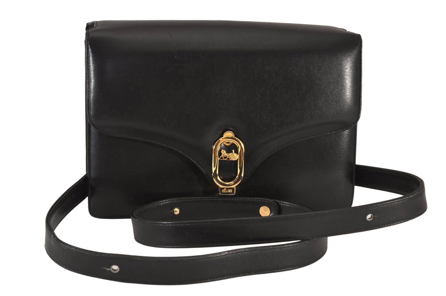 超希少品♡CELINE✨セリーヌ　鍵付き　馬車　　レザー　クラッチバッグ CELINE - 美品 CELINE セリーヌ 馬車金具 レザー クラッチ