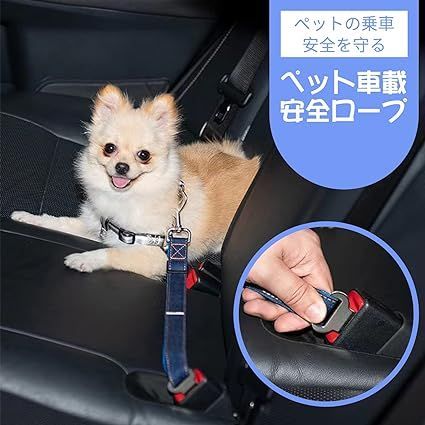 RICISUNG ペット 車専用リード 安全ベルト ドライブ 飛びつく防止