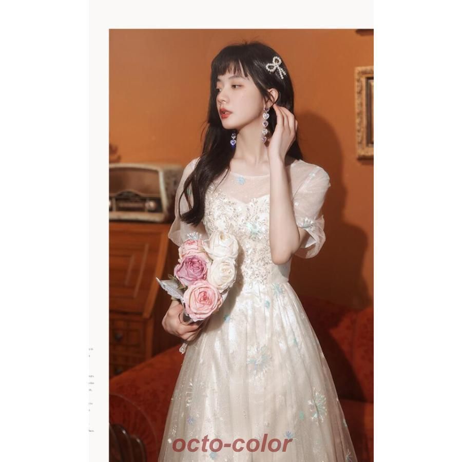 イブニングドレス 結婚式ドレス パーティードレス プリンセス風
