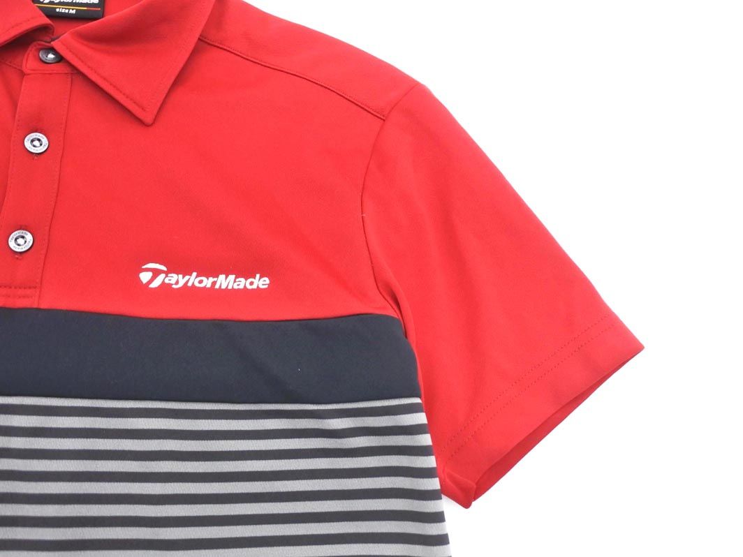 TaylorMadeテーラーメイド ゴルフウェア ポロシャツ sizeM/赤x