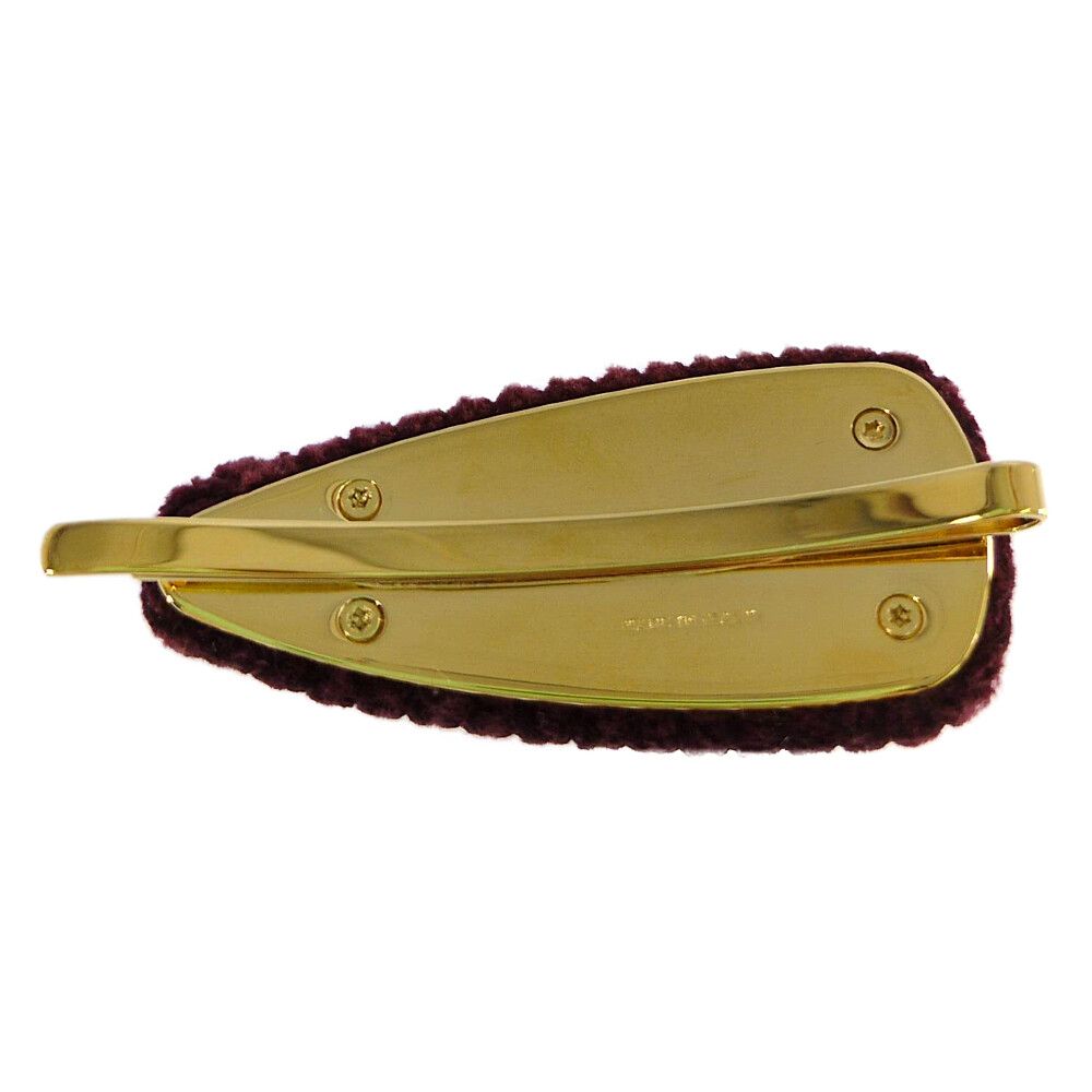 miu miu ミュウミュウ ロゴ コーデュロイ バレッタ ヘアピン ヘア ヘッド 5IF188_2IEK_F04UM ボルドー ♀ A レディース 593846