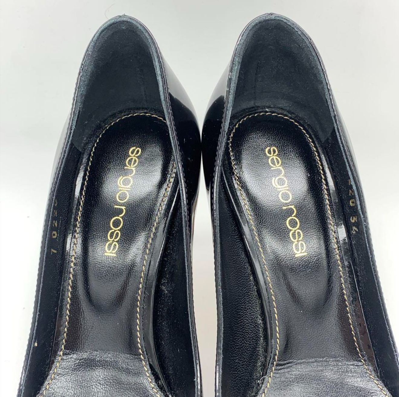 新品】sergio rossi セルジオロッシ パンプス 21cm 黒 エナメル ポイン 