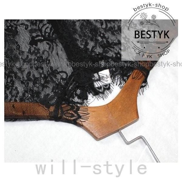 総レースワンピース長袖チュール花柄刺繍