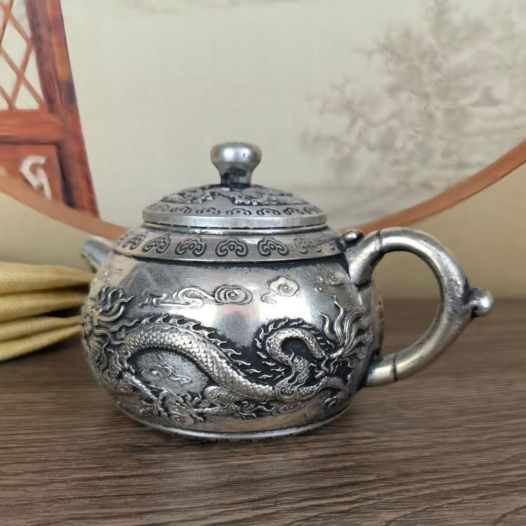 銅器 龍鳳呈祥茶壺 徳利 茶道具 煎茶器 装飾品 工芸品 置物