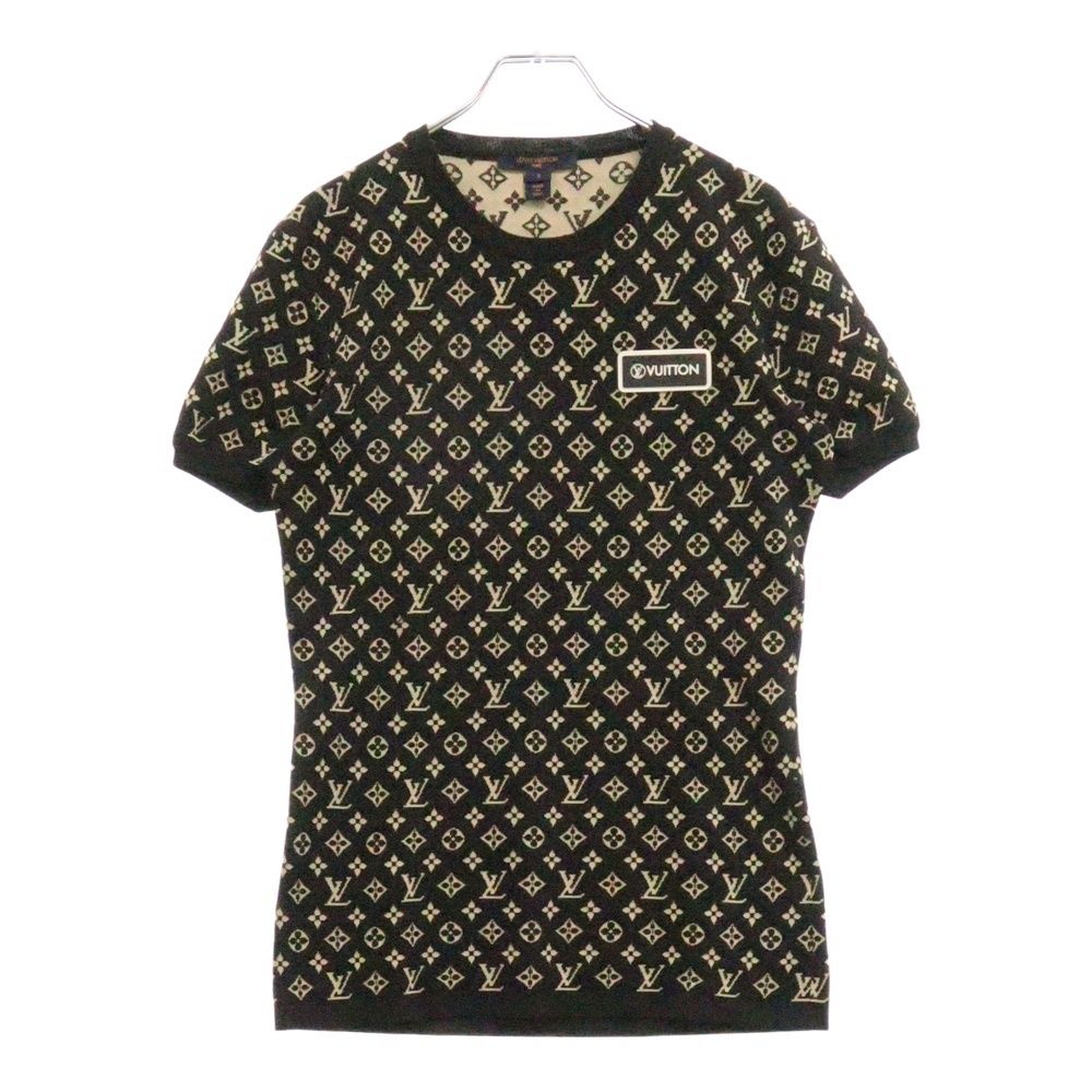 LOUIS VUITTON ルイヴィトン モノグラム ヴィタミンズスポーティ 半袖ニット トップス レディース ブラック RW212W FN6 FLKS03