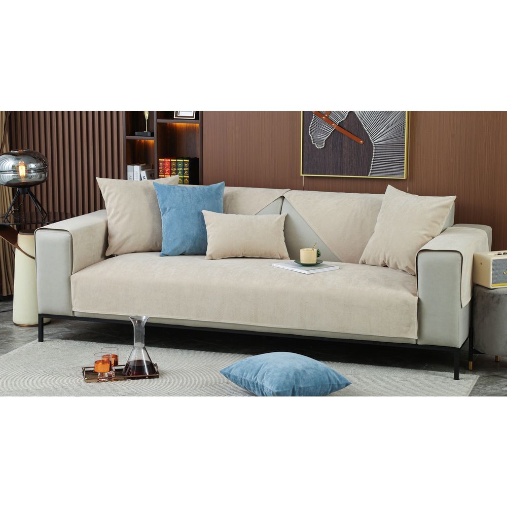 カーキ  90×210cm  ソファーカバー ソファーシーツ ３人かけ かけるだけ ksofa13 ソファーカバー かけるだけ 3人掛け ソファカバー 三人掛け ソファ カバー ソファー 滑り止め 撥水 はっ水 防汚 