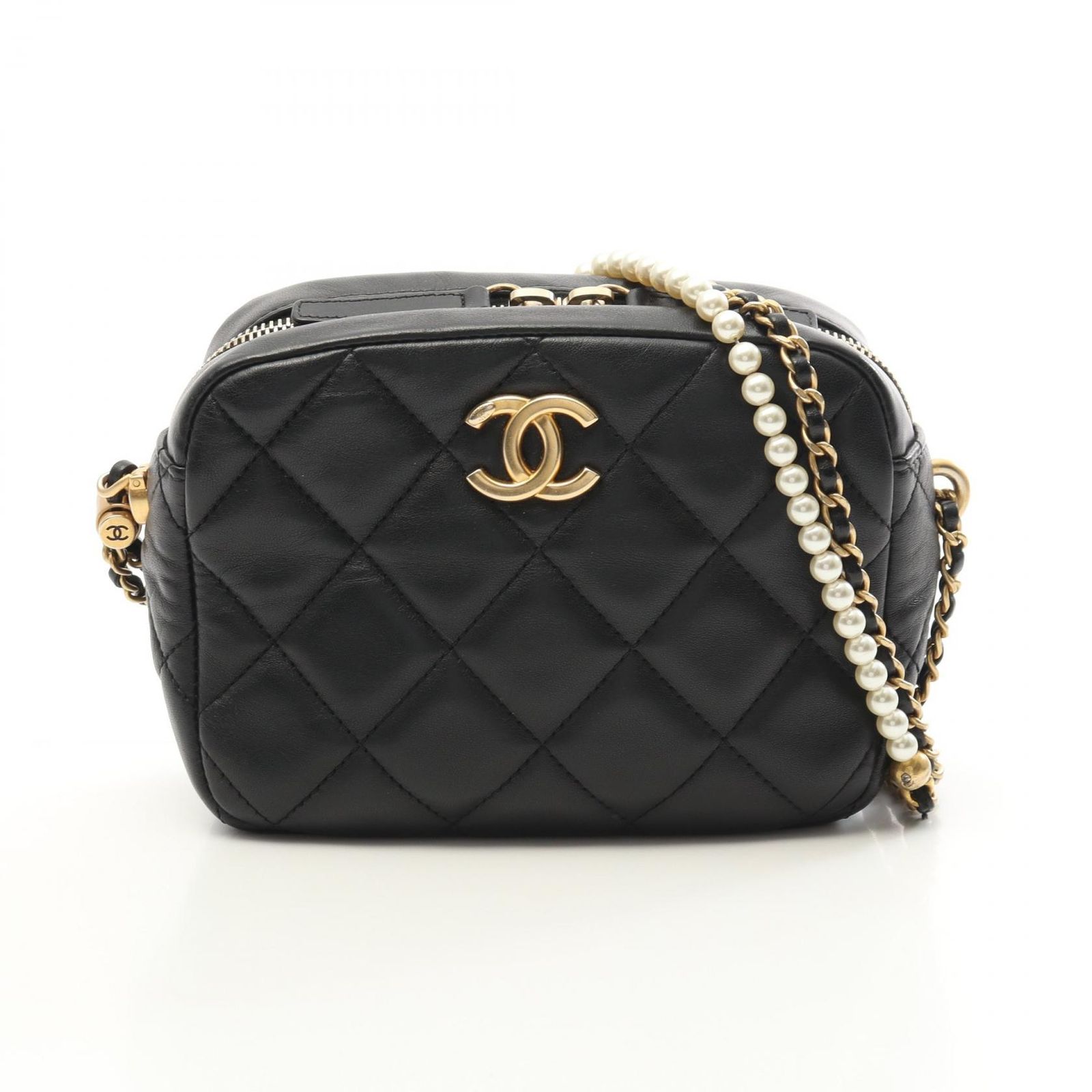 シャネル CHANEL ショルダーバッグ マトラッセ AS2856 ブラック