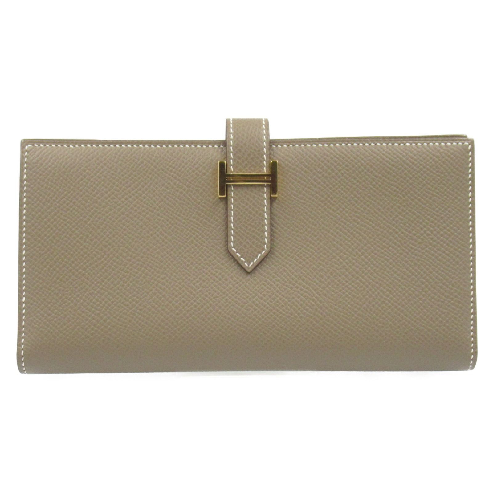 【人気】HERMES べアン スフレ エトゥープ 長財布 二つ折り財布 ⬜︎R エルメス HERMES 二つ折り長財布 ベアンスフレ 二つ折り長財布