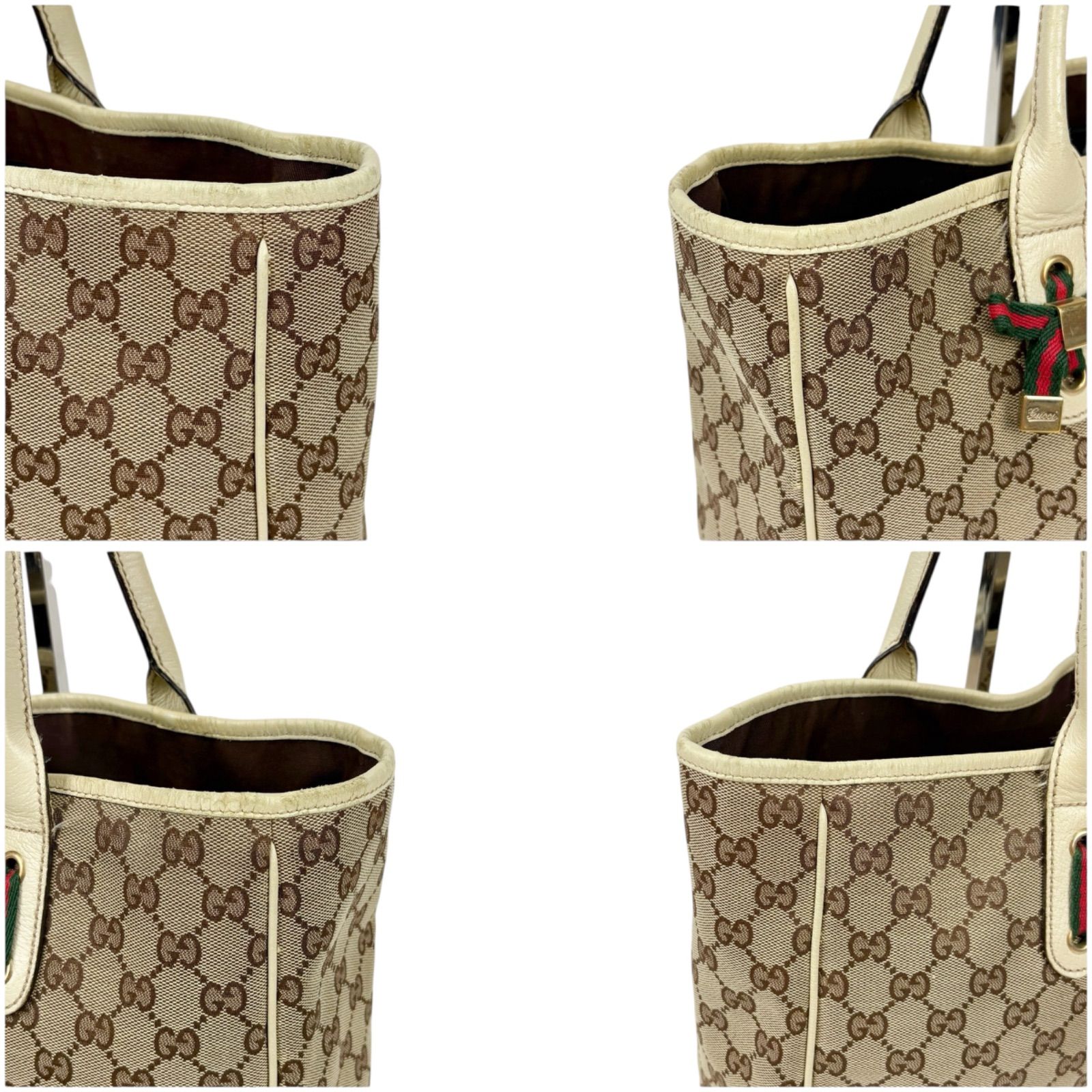 グッチ GUCCI トートバッグ シェリーライン リボン GGキャンバス
