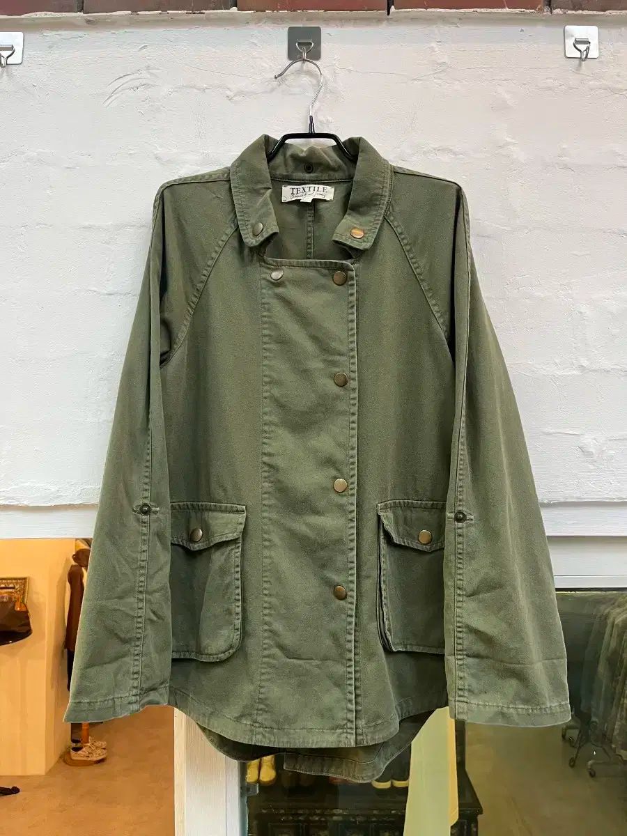 Elizabeth ＆ James textile レディース カーキ ユーティリティ ジャケット S