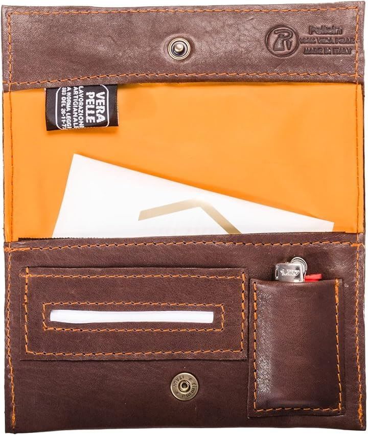 ◎至福の一服を楽しむための三つ折りオイルヌメ革シャグポーチ