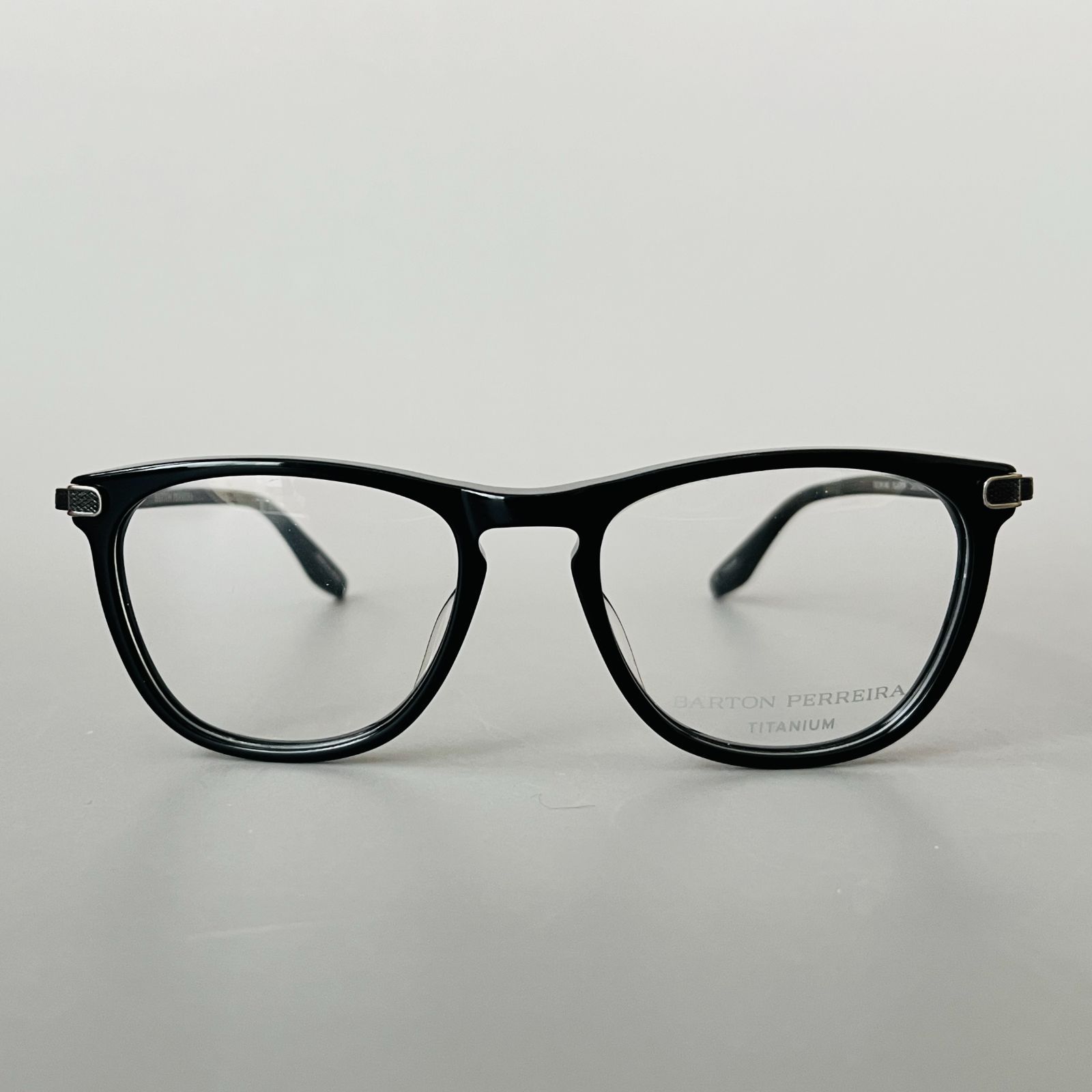 メガネ BARTON PERREIRA ウェリントン メンズ レディース バートンペレイラ 新品 チタン 日本製 アジアンフィット ブラック 眼鏡 黒