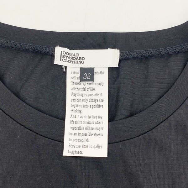 DOUBLE STANDARD CLOTHING ダブルスタンダードクロージング ノースリーブ カットソー タンク レディース サイズ38 M相当 ブラック トップス DL16025■ DOUBLE STANDARD CLOTHING｜ダブル スタンダード クロージングの