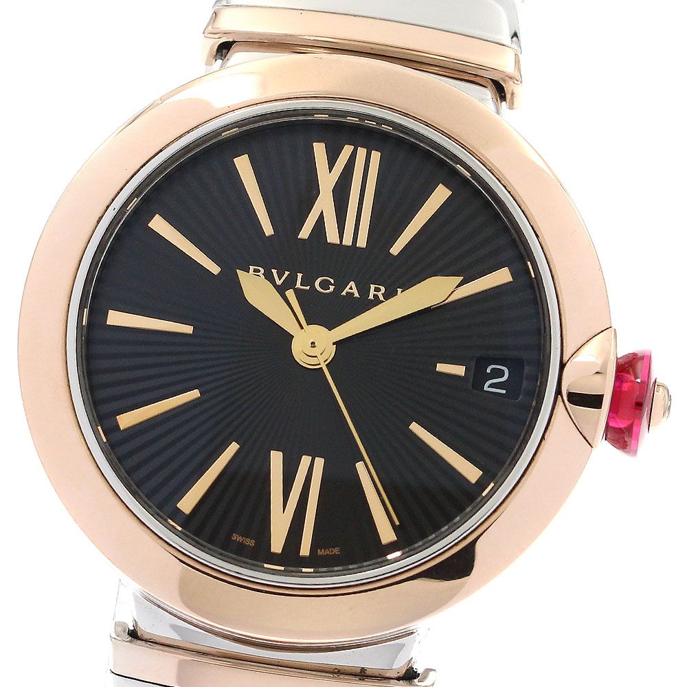 ブルガリ BVLGARI LUP33SG ルチェア デイト 自動巻き レディース良品_  