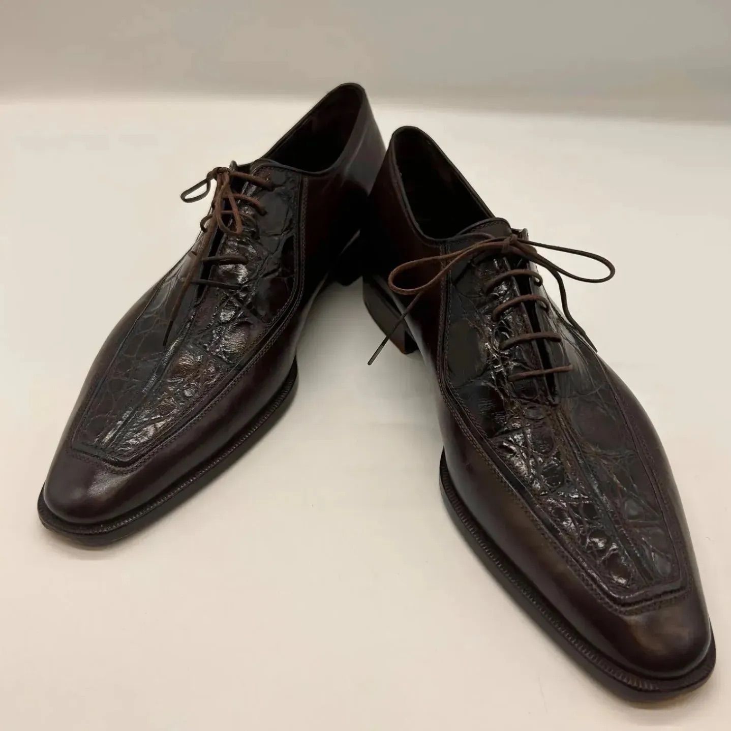 ☆レア商品☆【a.testoni】クロコダイル ビジネスシューズ
