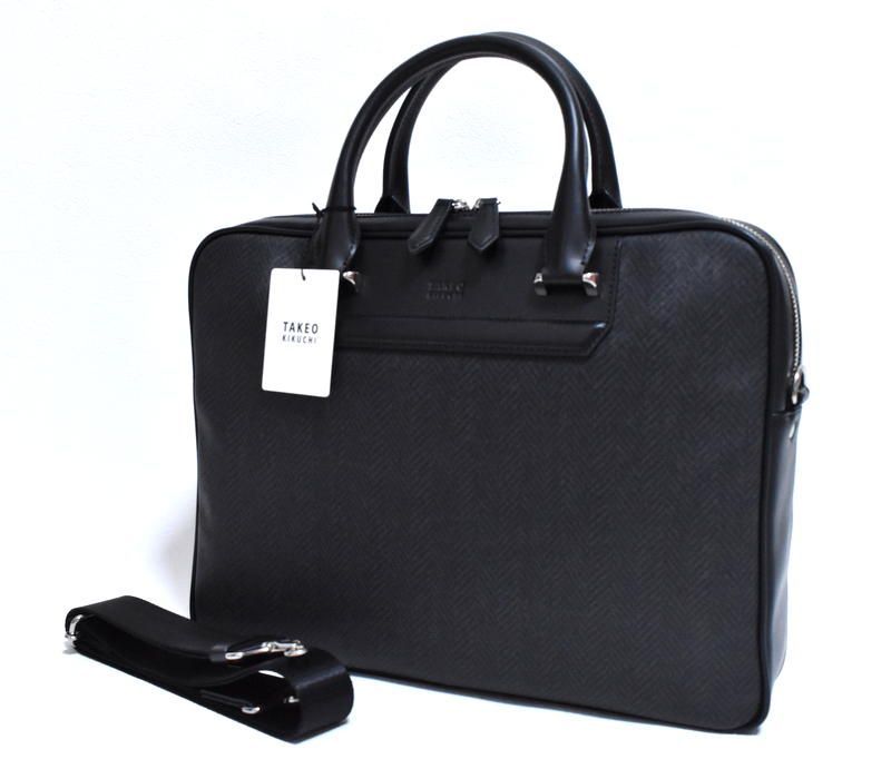 定価3万800円 TAKEO KIKUCHI ハーバー ビジネスバッグ タケオキクチ A4サイズ 710502 ブラック IKETEI イケテイ